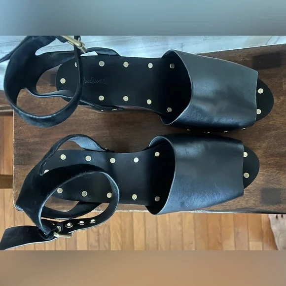 Madewell The Anouk Platform Clog Sandal in size 8